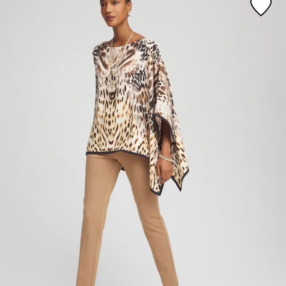 Chico's Juliet Tan Trousers So Slimming Line 2.5 14/Large nwt